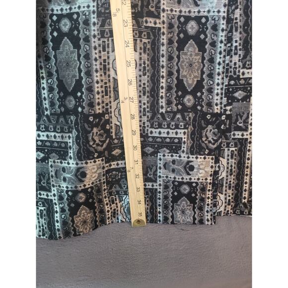 Christopher & Banks Duster Jacket Women’s L Black Silver Tapestry EUC - Picture 9 of 14